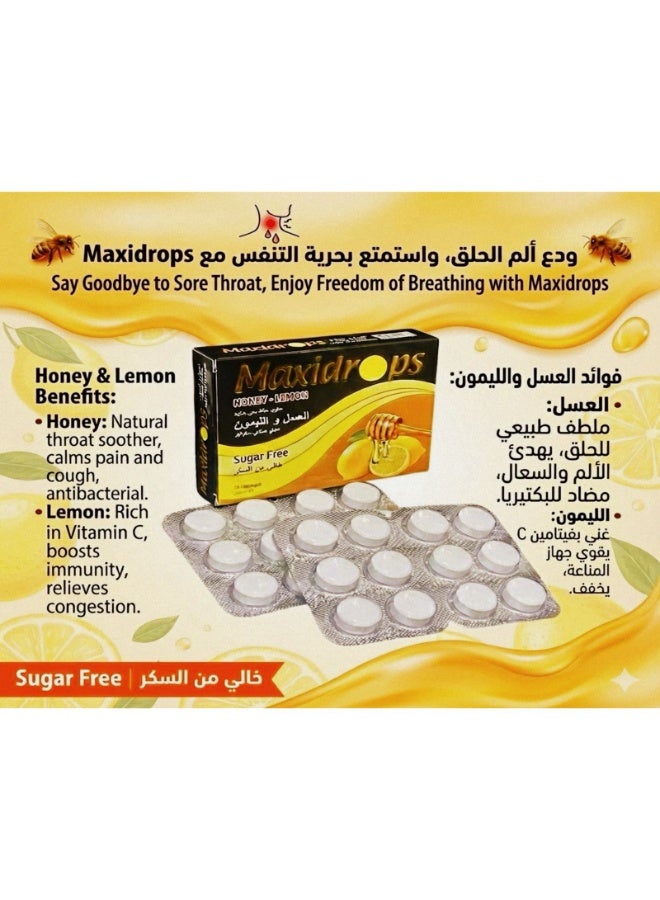 Maxidrops, Honey & Lemon Sugar Free Lozenges 24 pieces - Image 4